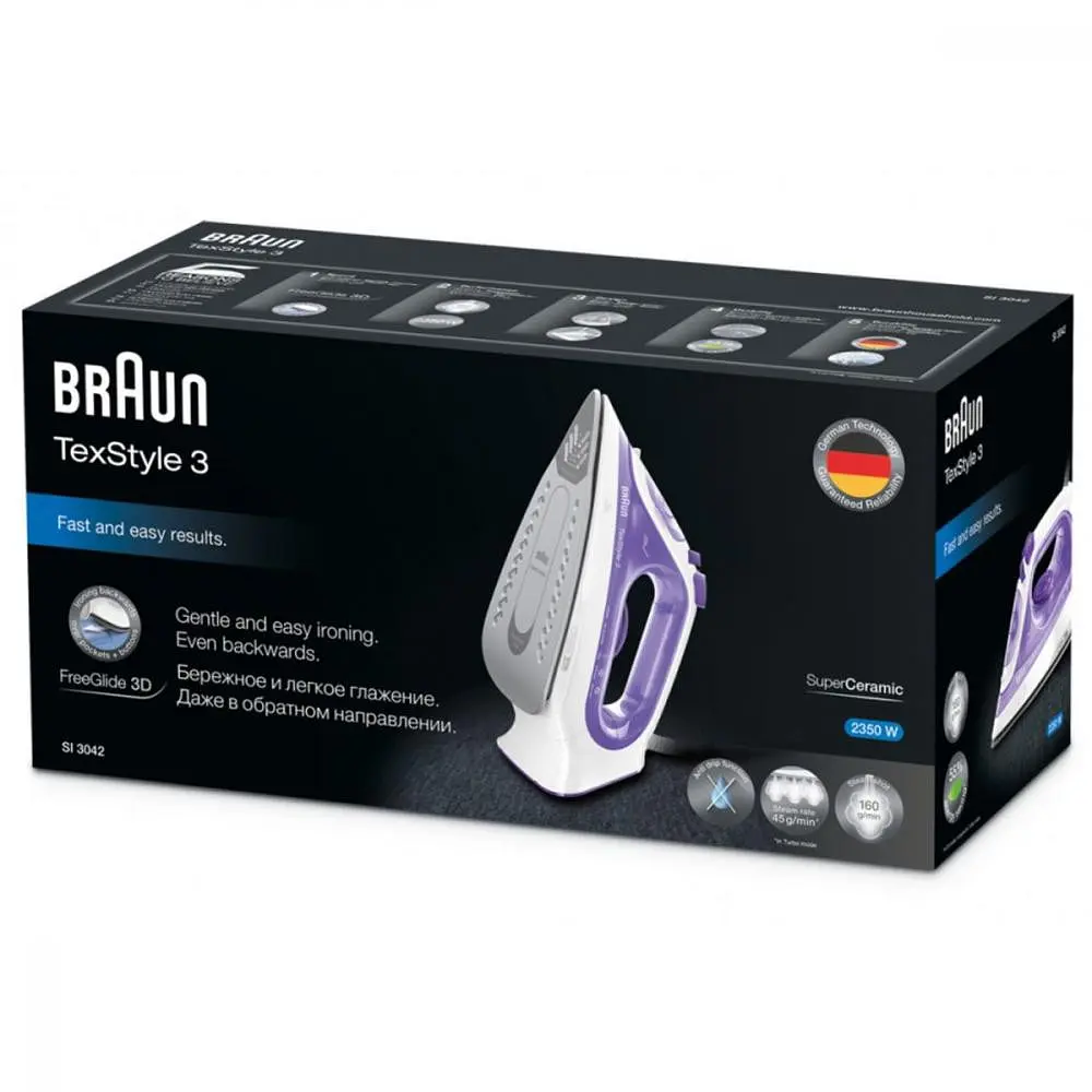 Утюг с паром Braun TexStyle 3 SI 3042 VI - фото 2