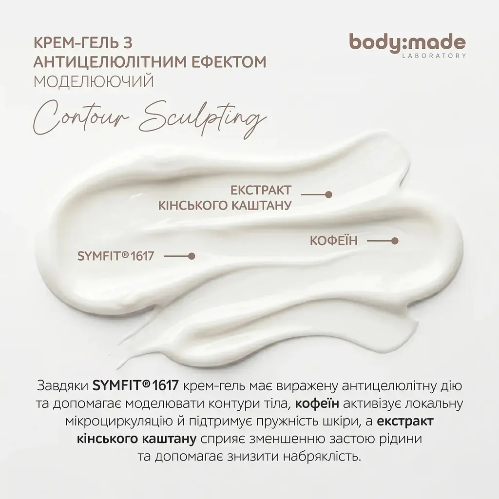 Крем-гель з антицелюлітним ефектом моделюючий BodyMade 200 мл - фото 5