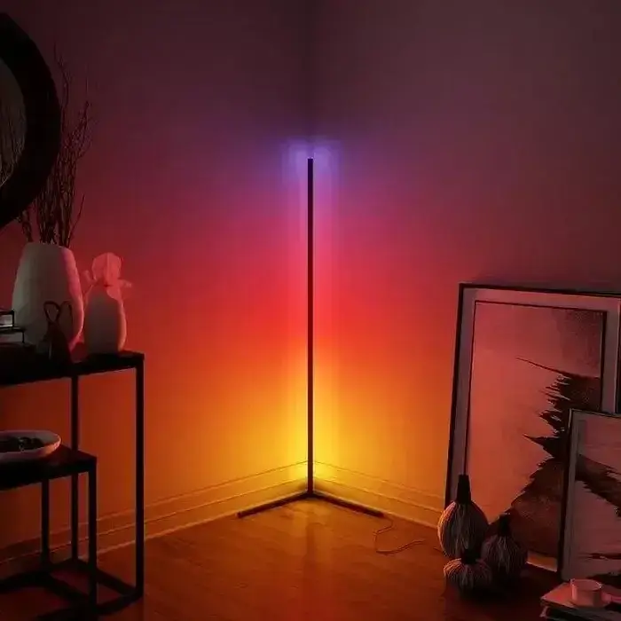 Підлогова кутова RGB-лампа торшер з пультом керування 1.2 м Кутовий підлоговий нічник світильник