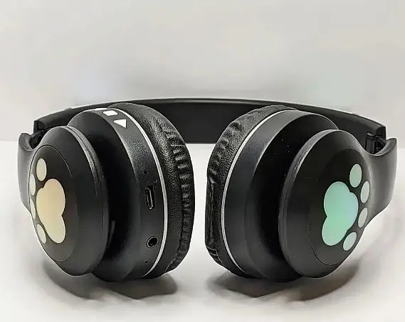 Бездротові дитячі Bluetooth навушники Cat Ear VZV-23M з котячими вушками Чорні - фото 4