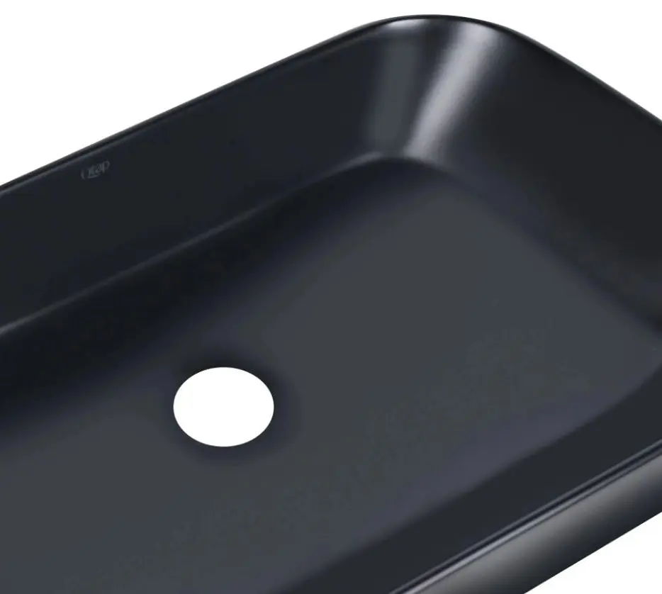 Комплект Qtap Scorpio: Раковина накладная прямоугольная 550х390х120 мм Matt Black + Донный клапан PU03 (QT14112243MBN47298) - фото 4