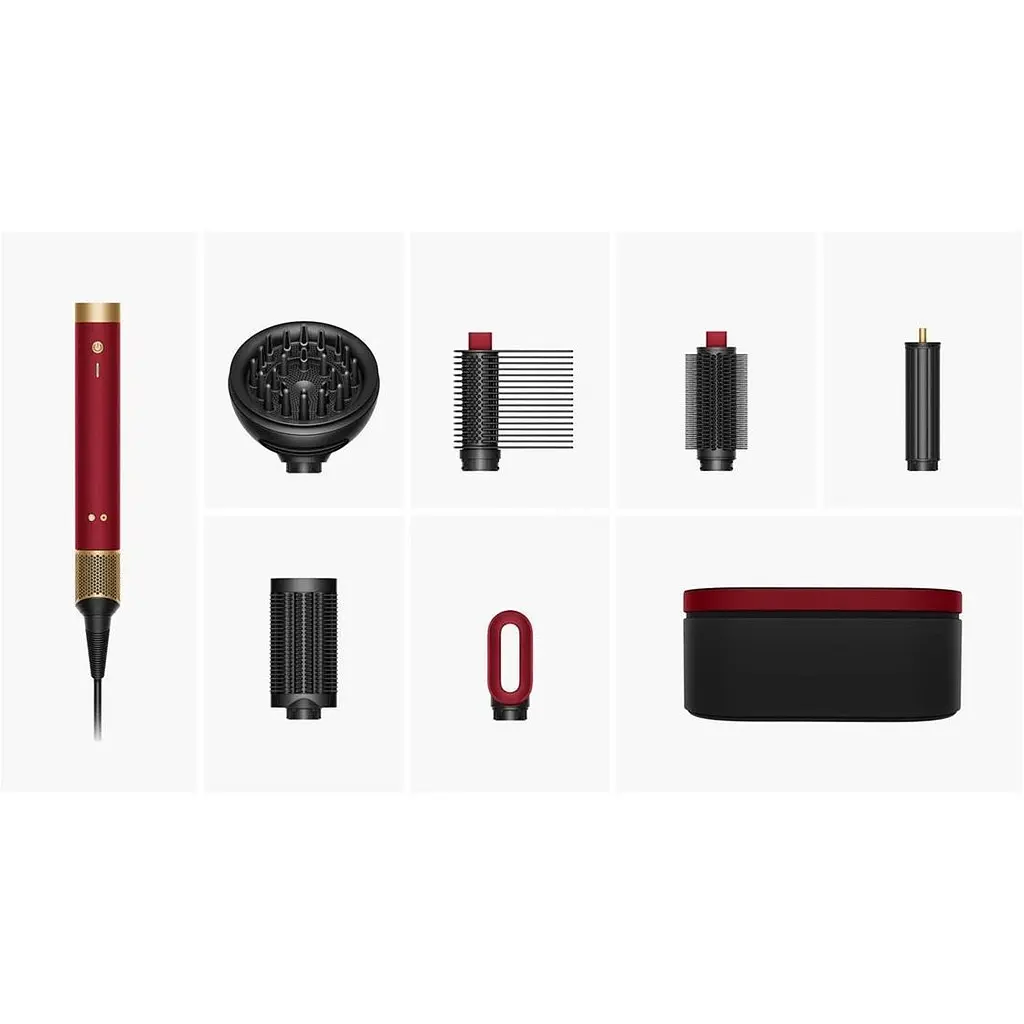 Фен-стайлер Dyson Airwrap Coanda 2x Multi-styler & Dryer Straight to Wavy Red Velvet/Gold (176957-01/176955-01) [159868] - фото 9