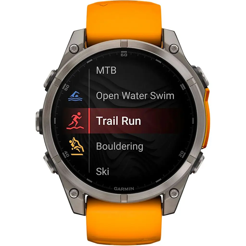 Смарт-годинник Garmin Fenix 8 AMOLED Sapphire 47mm Titanium with Spark Orange/Graphite Silicone Band (010-02904-10) [115077] - фото 8