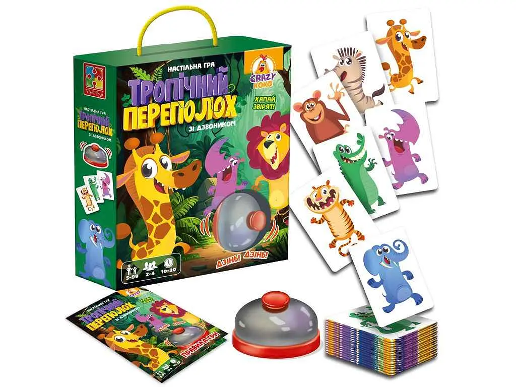 Гра настільна VLADI TOYS Тропічний переполох зі дзвоником VT8010-13 - фото 2