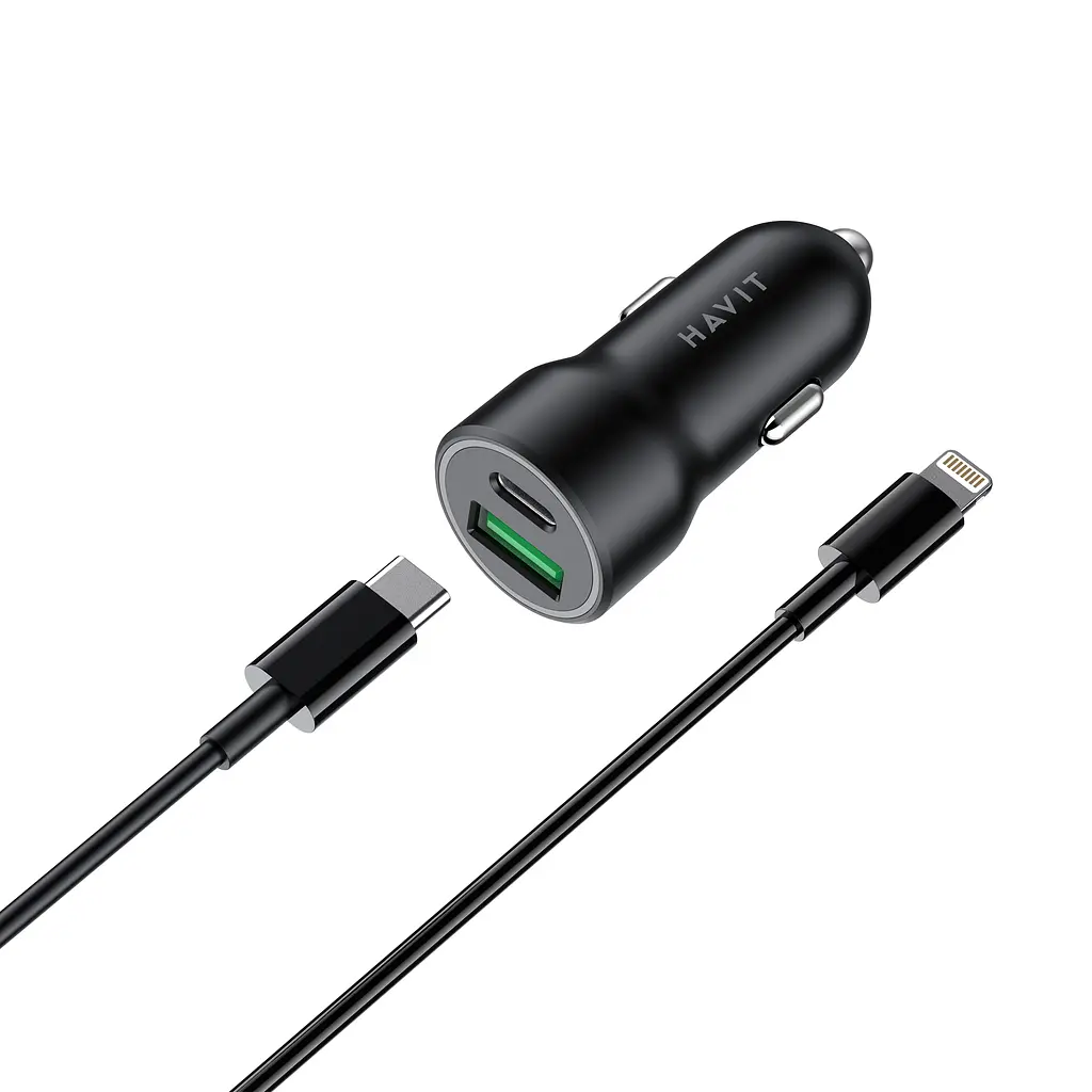 Автомобільний зарядний пристрій HAVIT HV-CC613 20W USB+USB-C HAVIT (27959-000) - фото 5