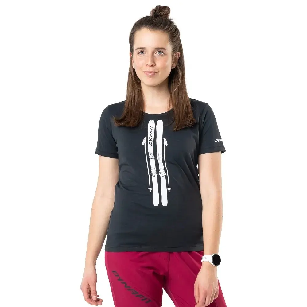 Футболка жіноча Dynafit Graphic Cotton Wmn чорна L - фото 2