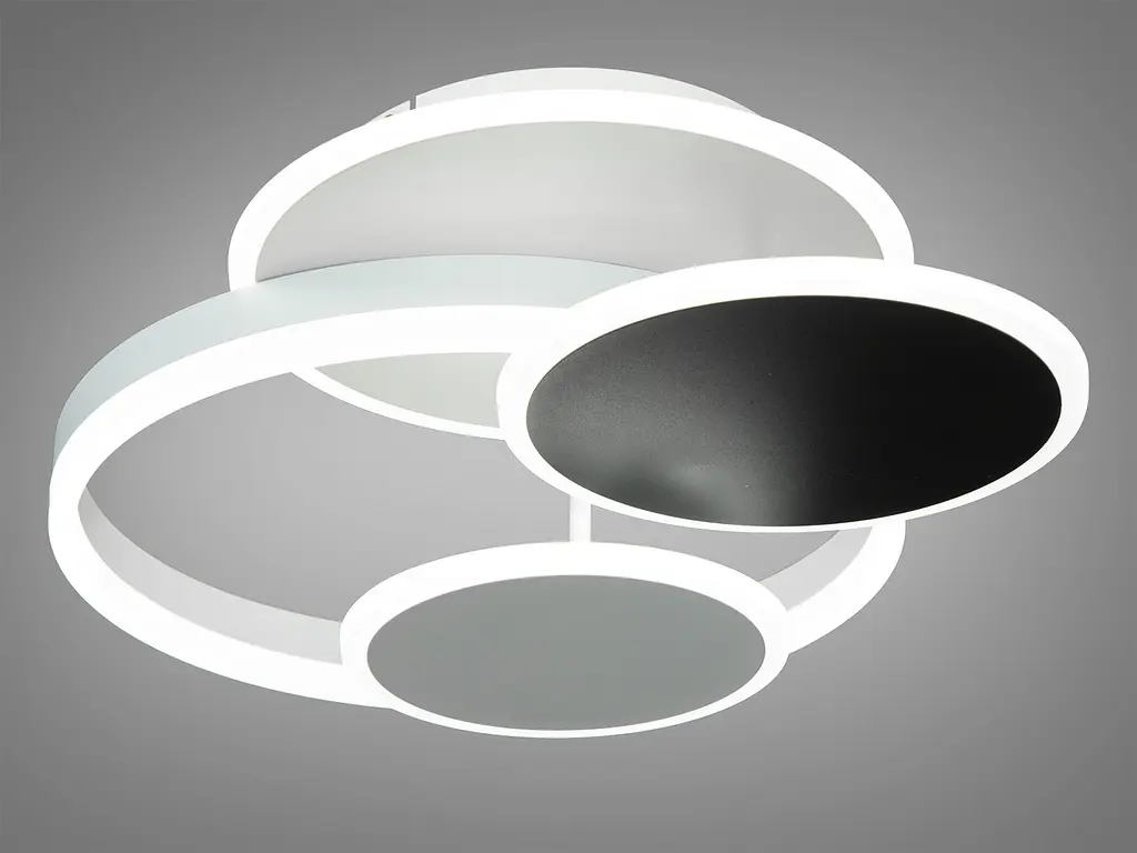Стельова LED люстра з диммером та підсвічуванням 80 ват Diasha 2122WH+BK - фото 3