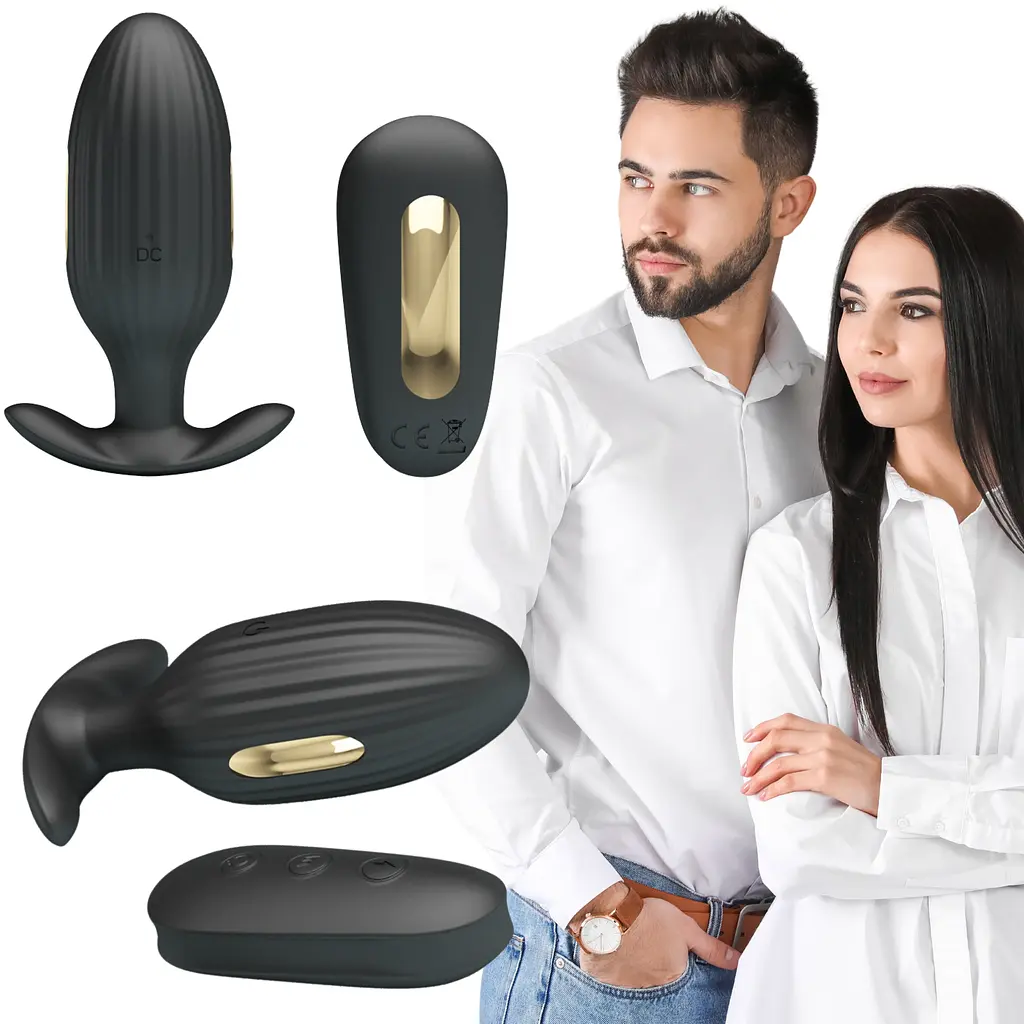 Анальна пробка Pretty Love Electric Shock Massager 9.2 см (чорний) - фото 2