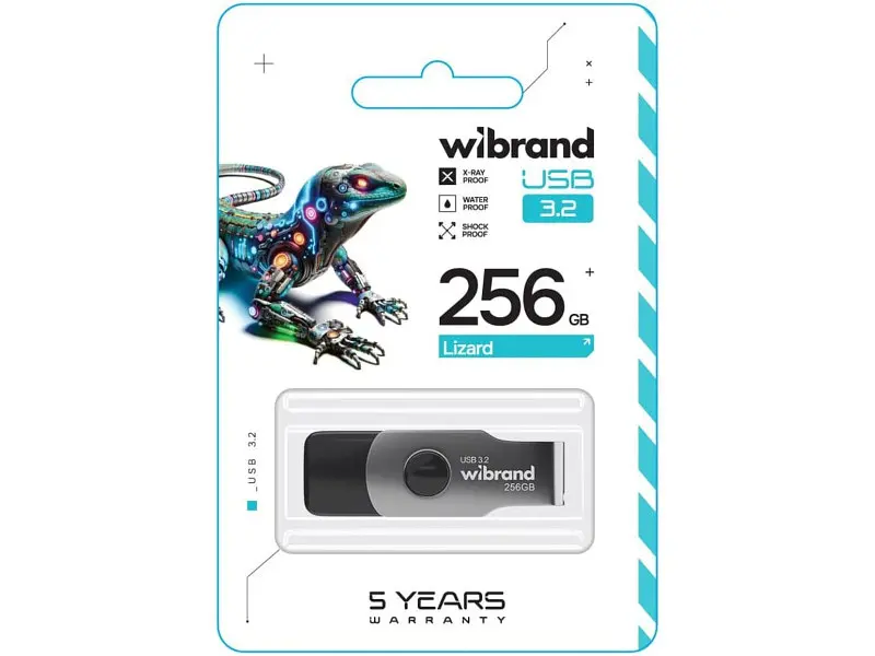 Флешка Wibrand 256 GB Lizard Black USB 3.2 (WI3.2/LI256P9B) - фото 3