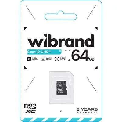 Карта памяти Wibrand 64GB mictoSD class 10 UHS-I (WICDXU1/64GB) - фото 2