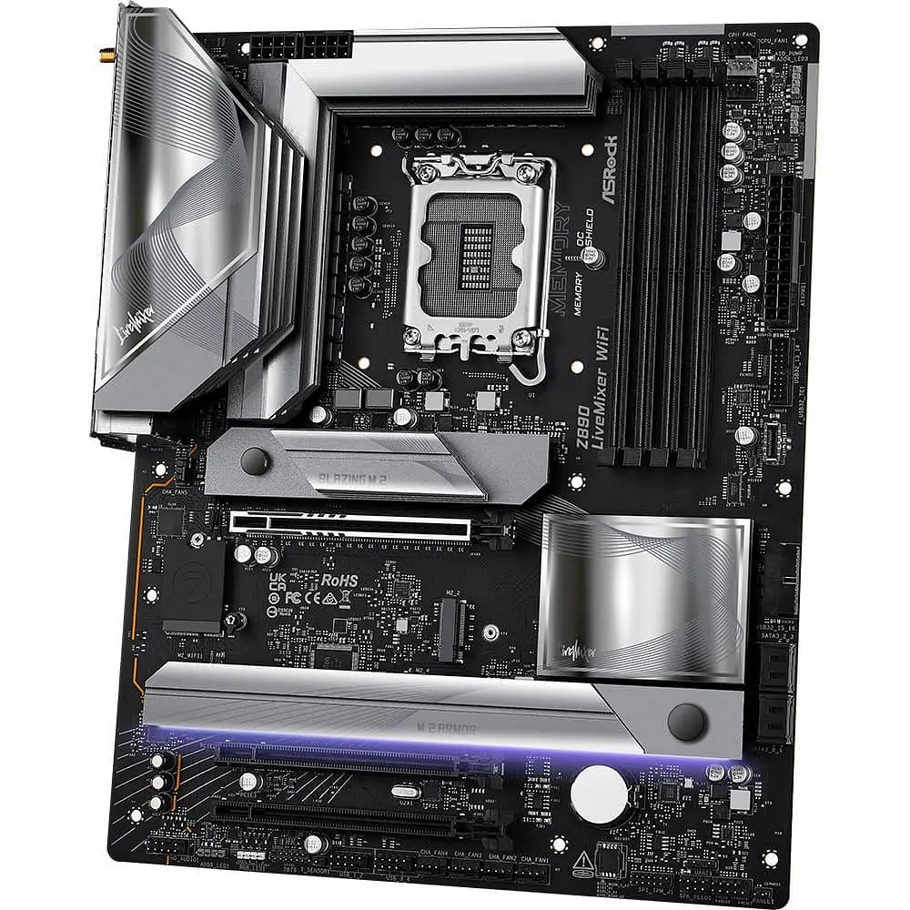 Материнська плата AsRock Z890 LIVEMIXER WIFI (Z890 LIVEMIXER WIFI) (Socket 1851, Intel Z890, ATX) - фото 3
