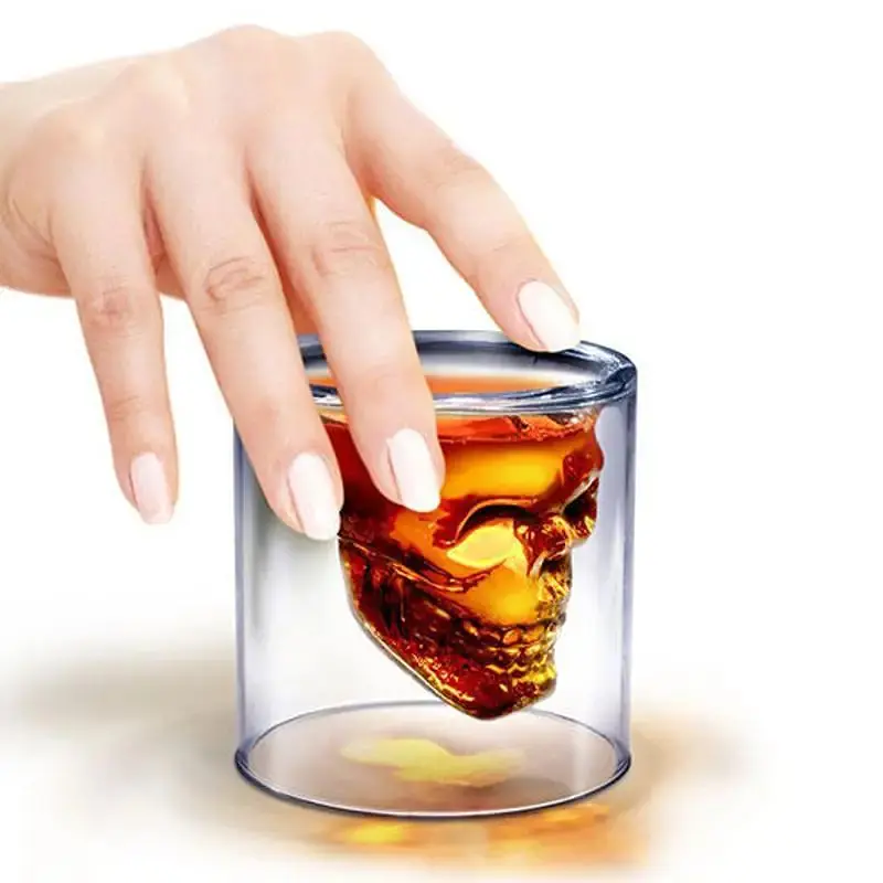 Подарочный стакан для виски UFT Double Glass Череп 50 мл - фото 2