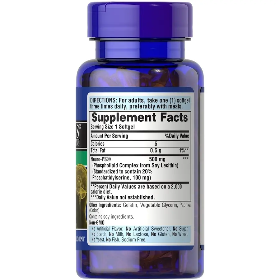 Натуральна добавка Puritan's Pride Neuro-Ps (Phosphatidylserine) 100 mg 60 капсул - фото 2
