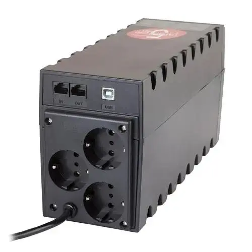 Джерело безперебійного живлення RPT-1000AP Schuko Black, 1000 ВА, 600 Вт PowerCom teh0033901 - фото 2