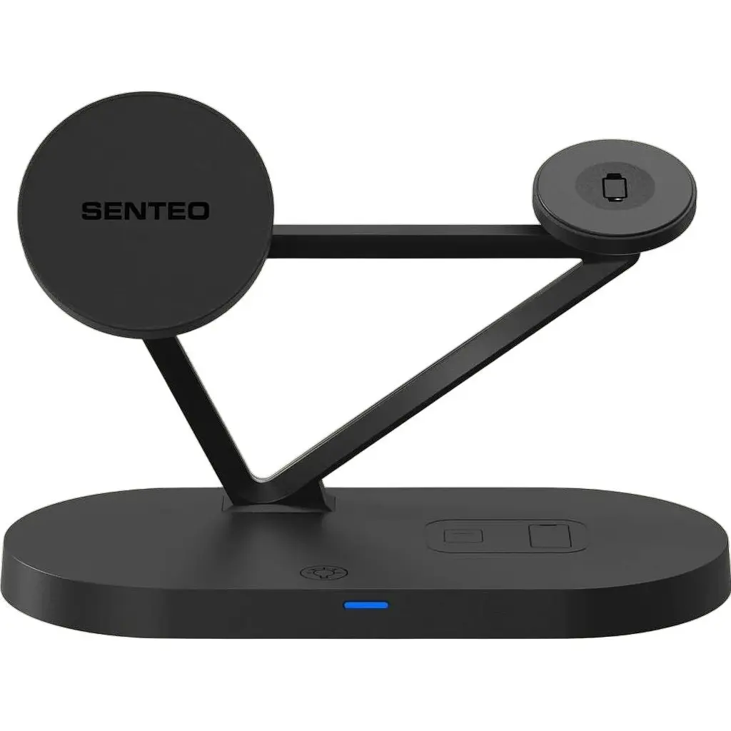 Бездротовий зарядний пристрій Senteo D1 Navi Stand 5in1 Black [169188] - фото 2