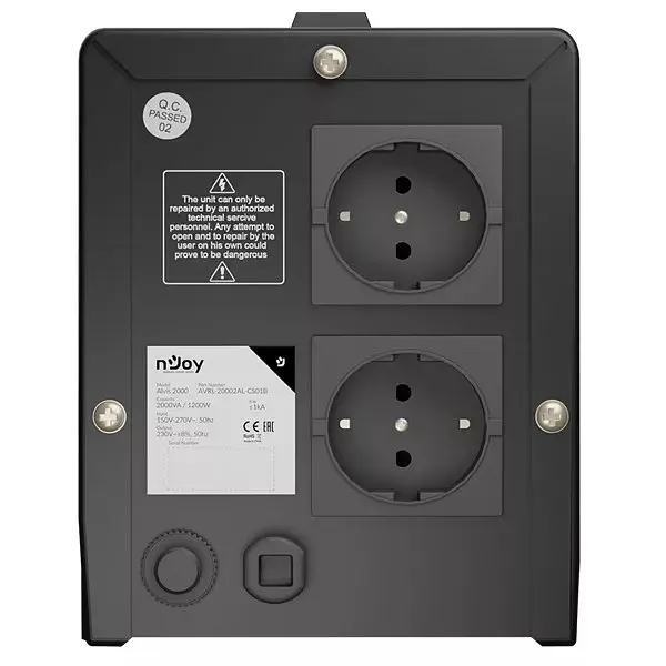 Стабилизатор nJoy Alvis 2000 AVR 2 розетки (AVRL-20002AL-CS01B) - фото 4