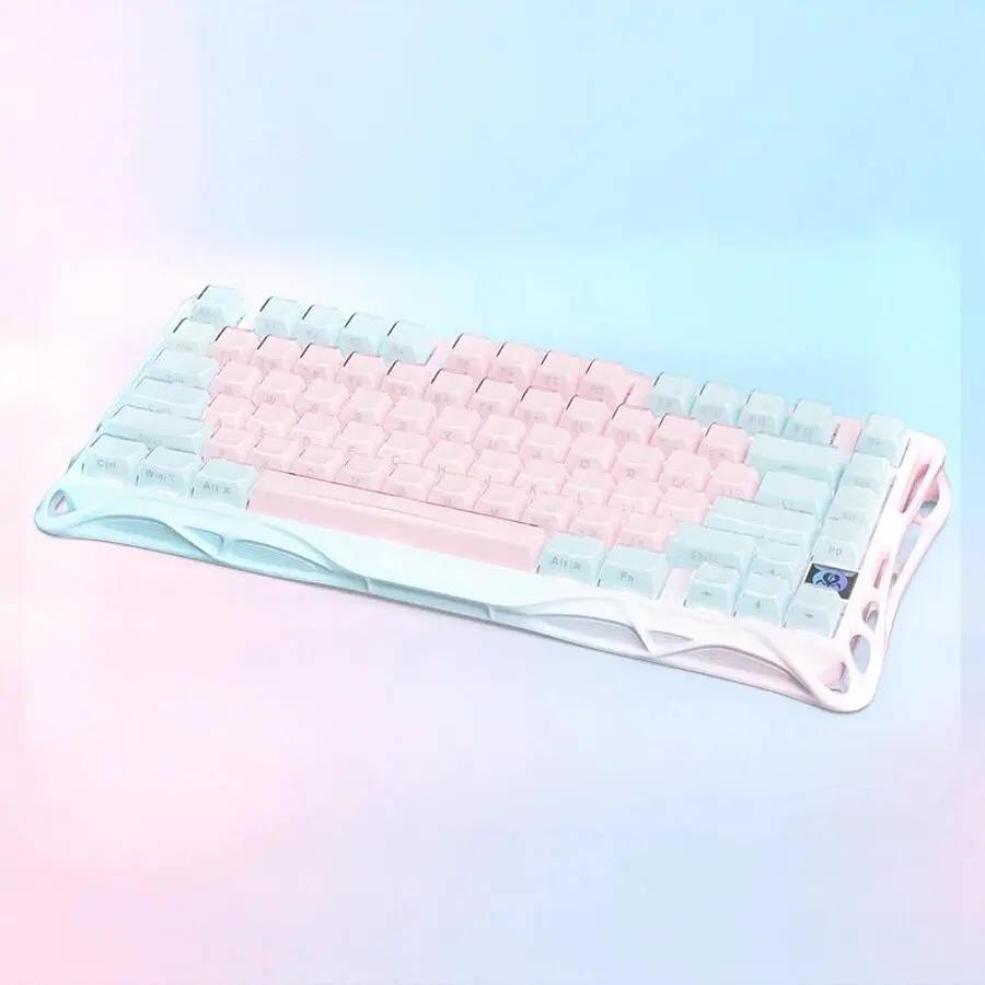 GravaStar Клавіатура механічна GravaStar Mercury K1 Lite 80keys, GravaStar x BSUN Grey, BT/WL/USB, Lumen Rose - фото 5