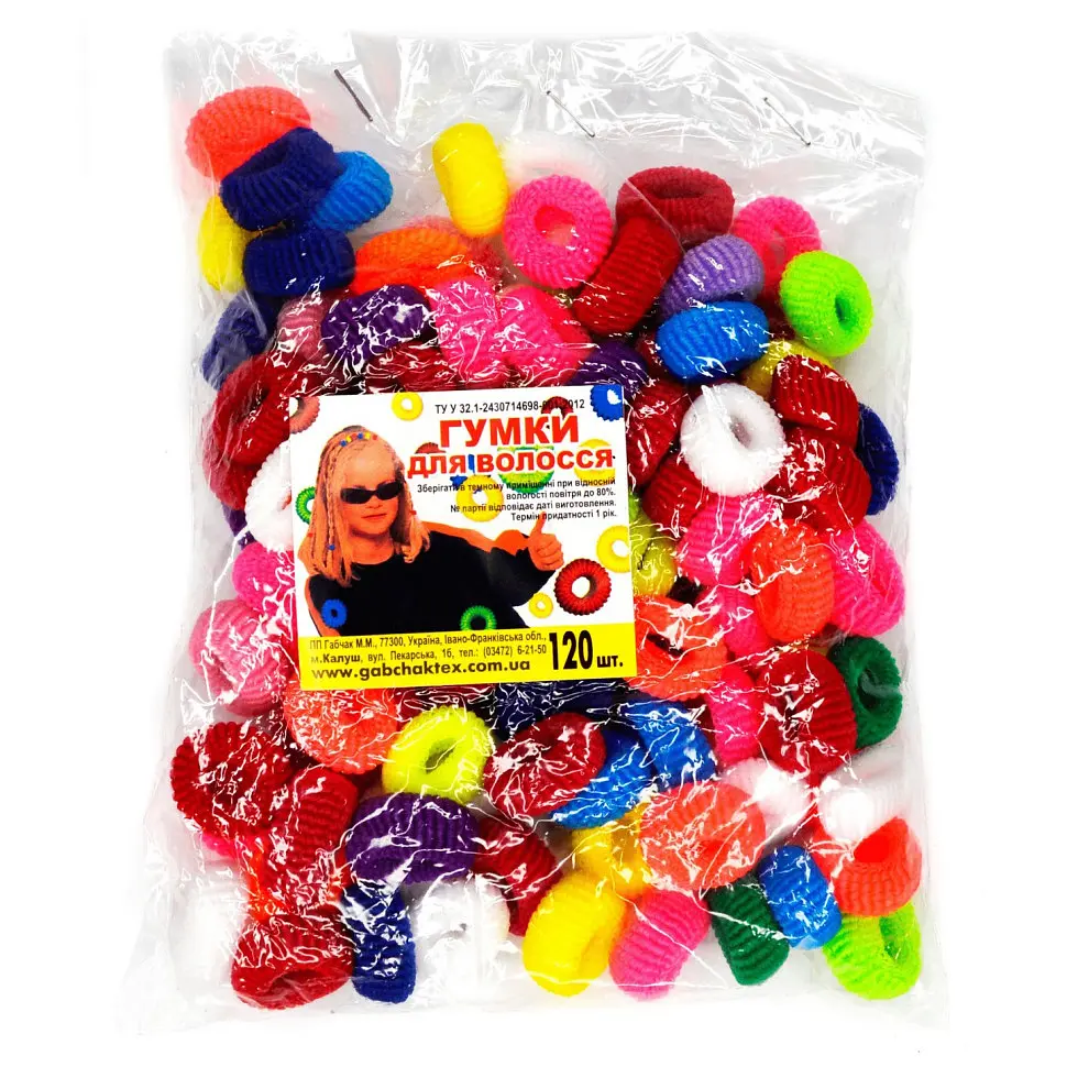 Набір резинок для волосся "Міні" La-beauty 0307-1130 120 штук, різнокольорові - фото 3
