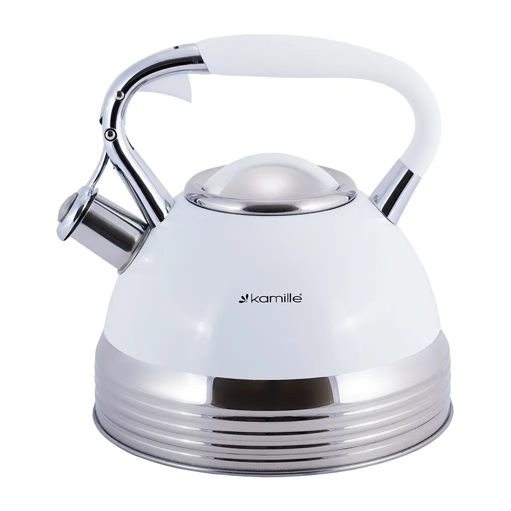 Чайник із свистком Kamille KM-0696WH 2.7 л білий - фото 4
