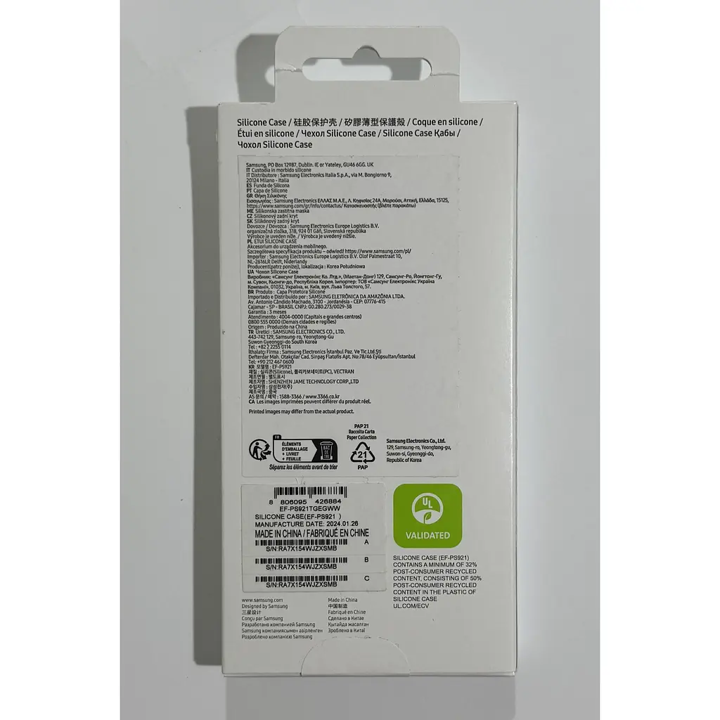 Оригінальний протиударний силіконовий чохол Samsung Silicone Case для Samsung Galaxy S24 Light Green EF-PS921TGEGWW - фото 6