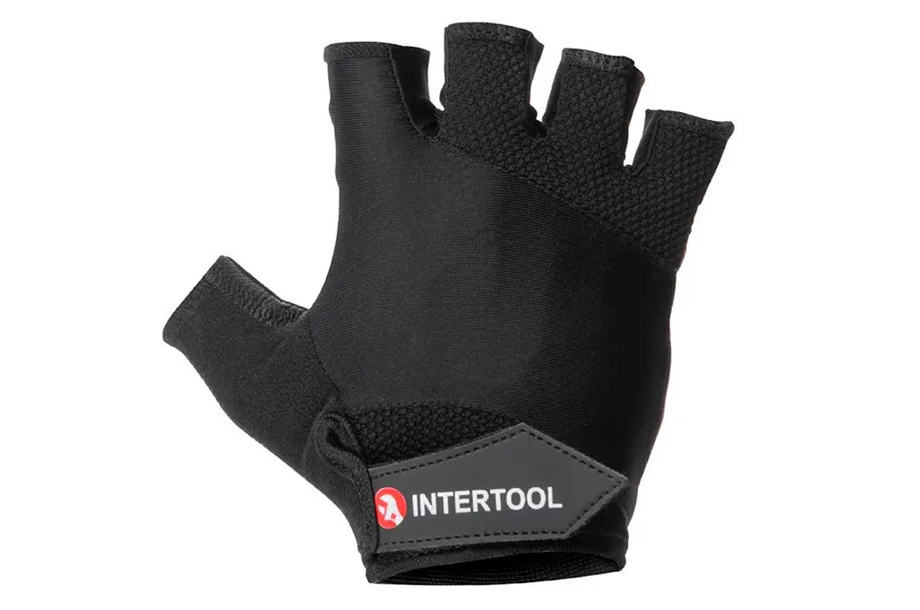 Рукавички захисні Intertool шкіряна гелеві вставки без пальців 10" - фото 2