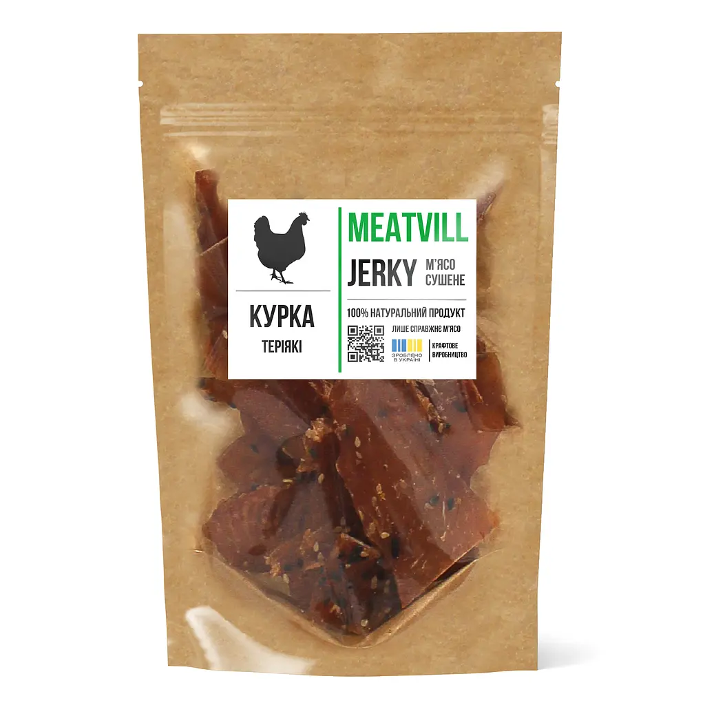 Джерки Meatvill курка терiякi крафт 100г