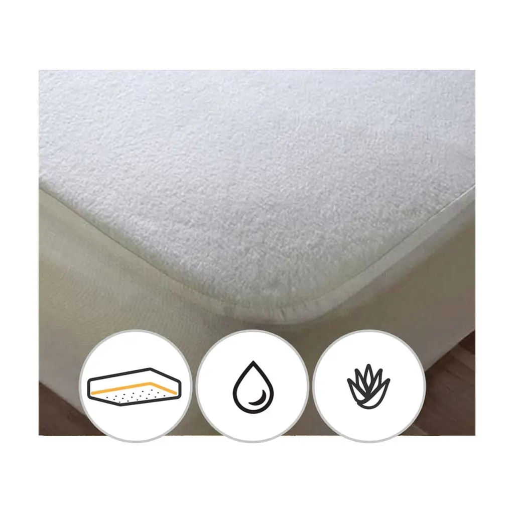Наматрацник MirSon Terry Waterproof Aloe Vera 219 водонепроникний гумка по периметру 70x190 см (2200000368294) - фото 3