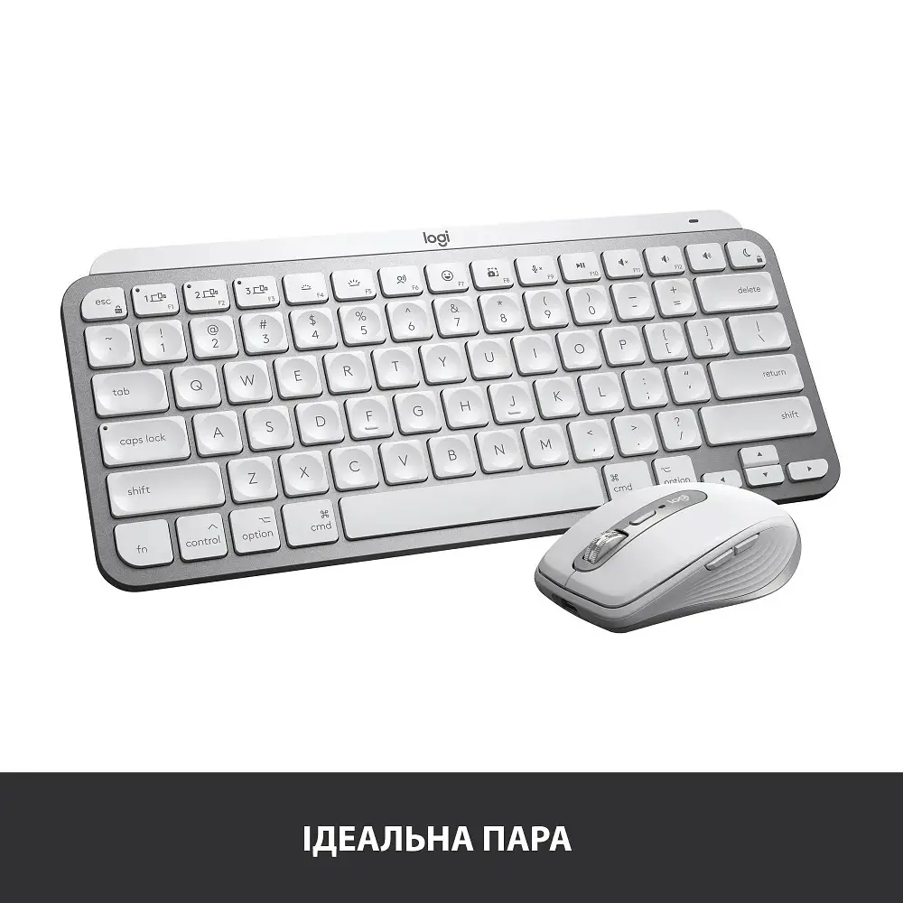 Клавиатура Logitech MX Keys Mini для Mac Wireless Illuminated Pale Grey (920-010526) - фото 3