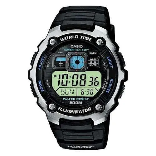 Чоловічі наручні годинники електронні стильні Японія оригінал Casio Collection AE-2000W-1AVEF - фото 2