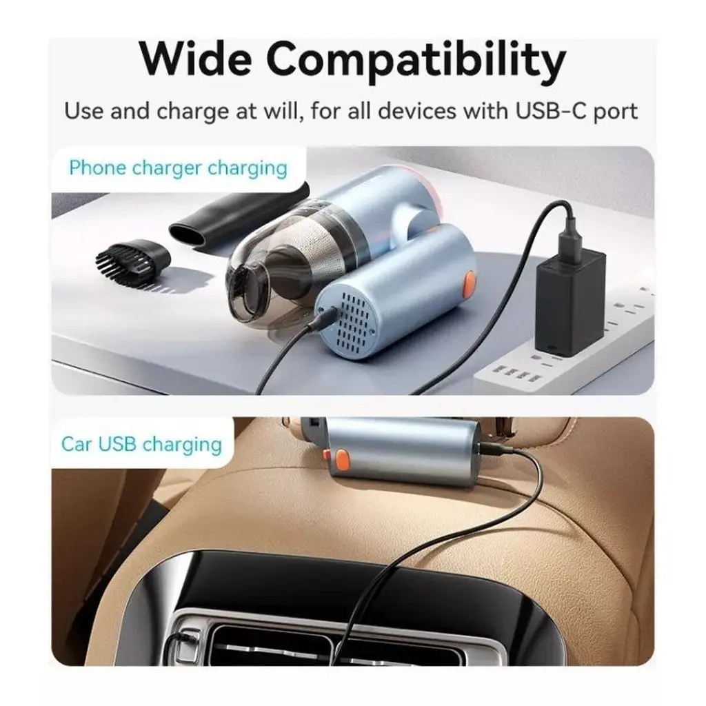 Пилосос ручний Vention Cordless Car Vacuum Cleaner Foldable Type Blue (KRAL0) - фото 3