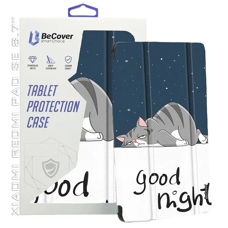 Чохол-книжка BeCover Smart Case для Xiaomi Redmi Pad SE 8.7" Good Night (711912) - фото 5