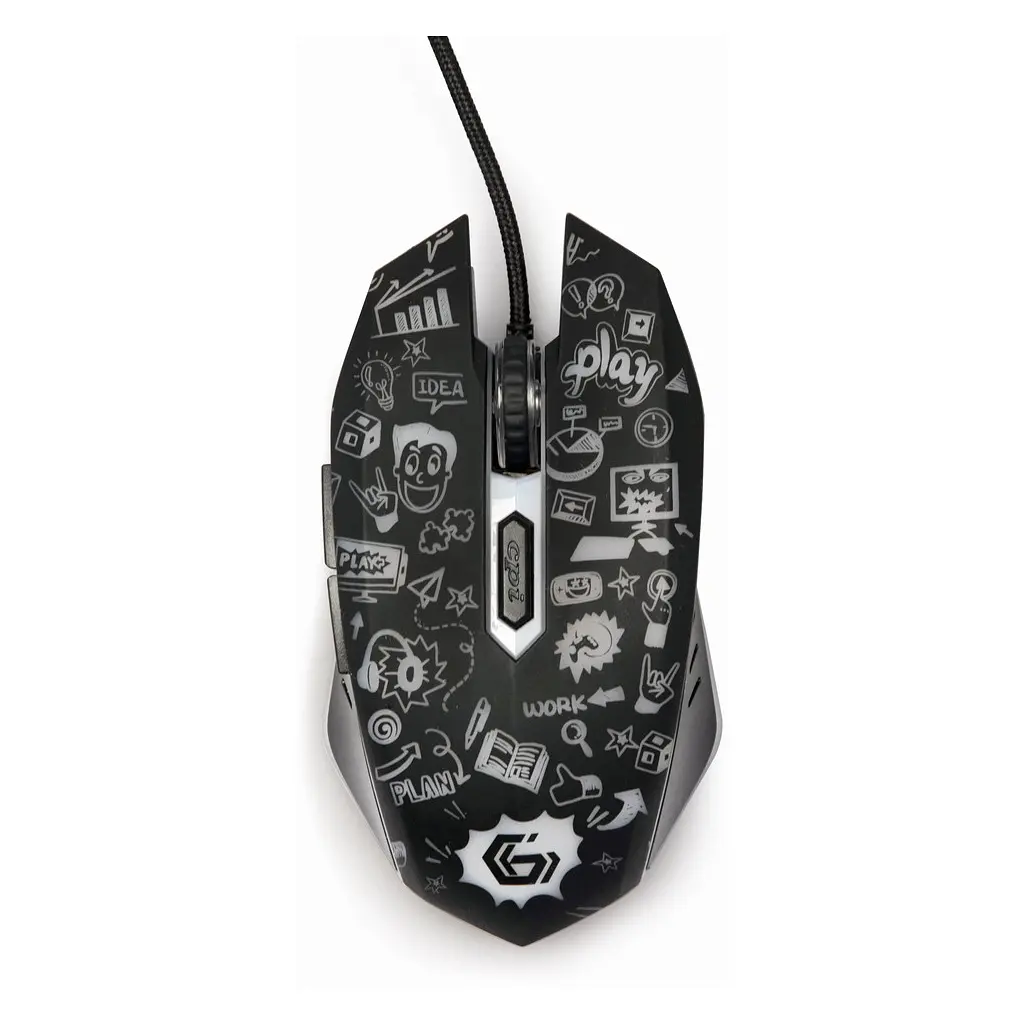 Мишка Gembird MUS-6B-GRAFIX-01 USB Black (MUS-6B-GRAFIX-01) - фото 3