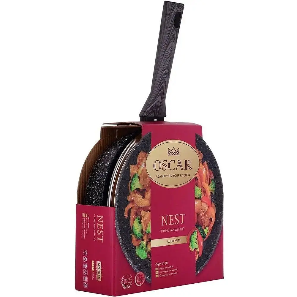 Сковорода Oscar Nest с крышкой 24 см (OSR-1100-24) - фото 6