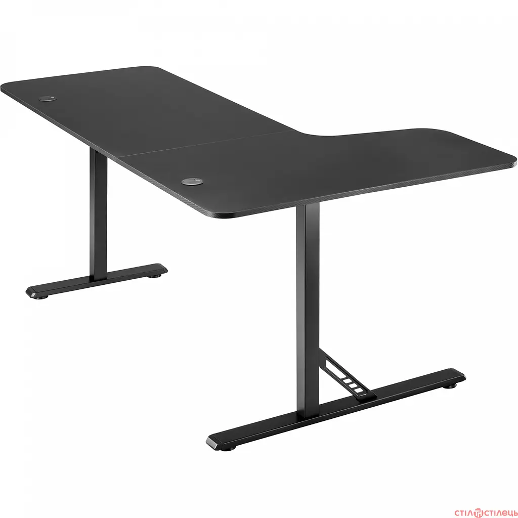 Комп'ютерний стіл GamePro г-подібний чорний (GDC216) - фото 2