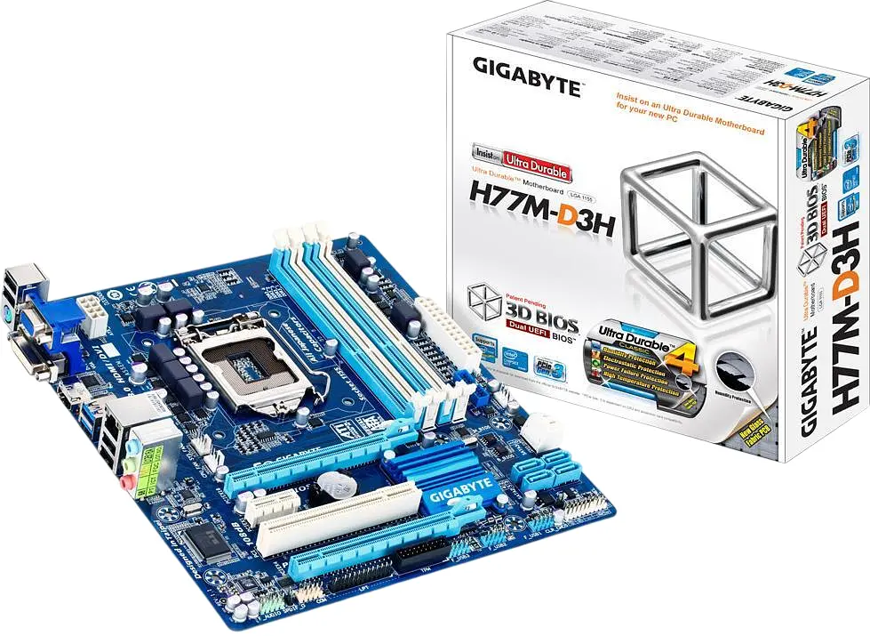 Материнська плата Gigabyte GA-H77M-D3H LGA 1155 (GA-H77M-D3H) Б/В