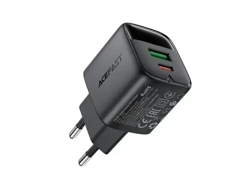 Мережевий зарядний пристрій Acefast A114 25 W GaN Black (6974316284437) - фото 2