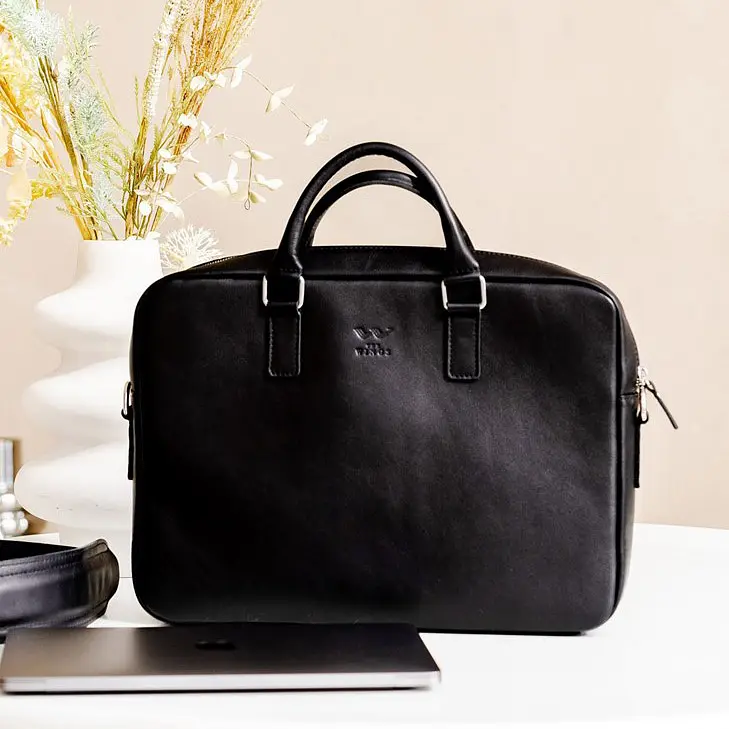 Шкіряна ділова сумка Briefcase 2.0 чорний - фото 9