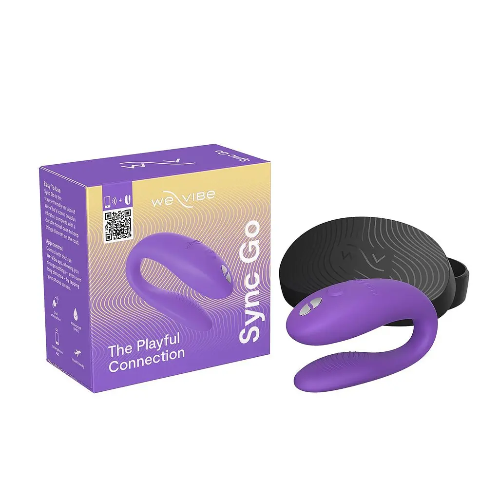 Смарт-вібратор для пар We-Vibe Sync GO Light Purple, тревел-кейс - фото 9