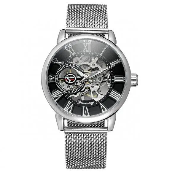 Чоловічий наручний годинник Forsining Aston Silver - фото 3