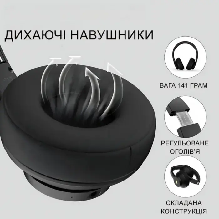 Наушники накладные беспроводные Bluetooth Monster MH22202 Mission 100 Черные (52956) - фото 6