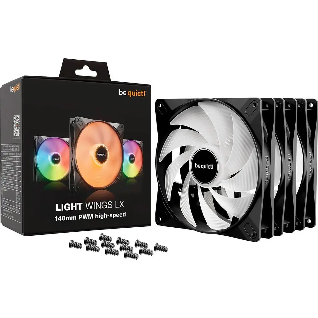 Комплект вентиляторів Be quiet! LIGHT WINGS LX 140mm PWM high-speed 3 шт (BL130) - фото 4