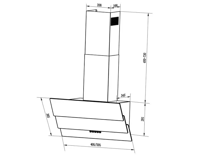 Витяжка Pyramida NB-H 60 M WH - фото 2