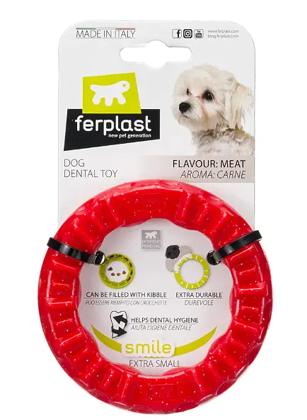 Іграшка для собак Ferplast Ring Smile Extra Small червоний Ø 8.5 x 1.7 см 86790012 - фото 3