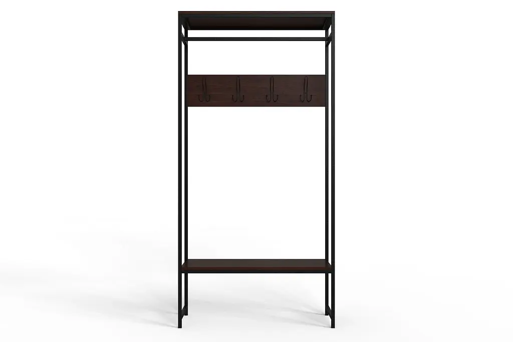 Вешалка модульная напольная Ferrum-decor Трелис 14 180x90x38 черный ДСП Венге 16мм (FRD-105522) - фото 4