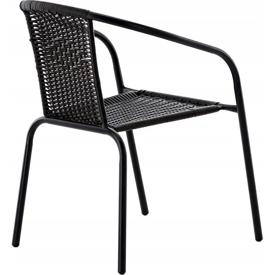 Садові меблі Chomik Bistro New стіл та 2 стільці чорний - фото 8