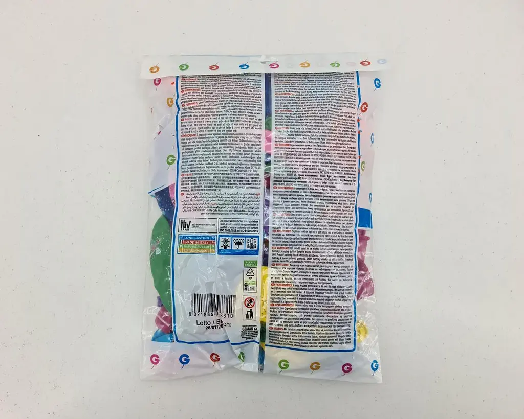 Латексна кулька, Gemar, З Днем Народження, пастель, асорті, 10 дюйм (25 см), 100 штук, для свят і фотозон - фото 2