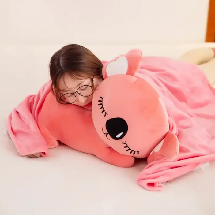 Дитяча м'яка іграшка "Коала" L1129(Pink) іграшка з пледом розмір 50 см - фото 3