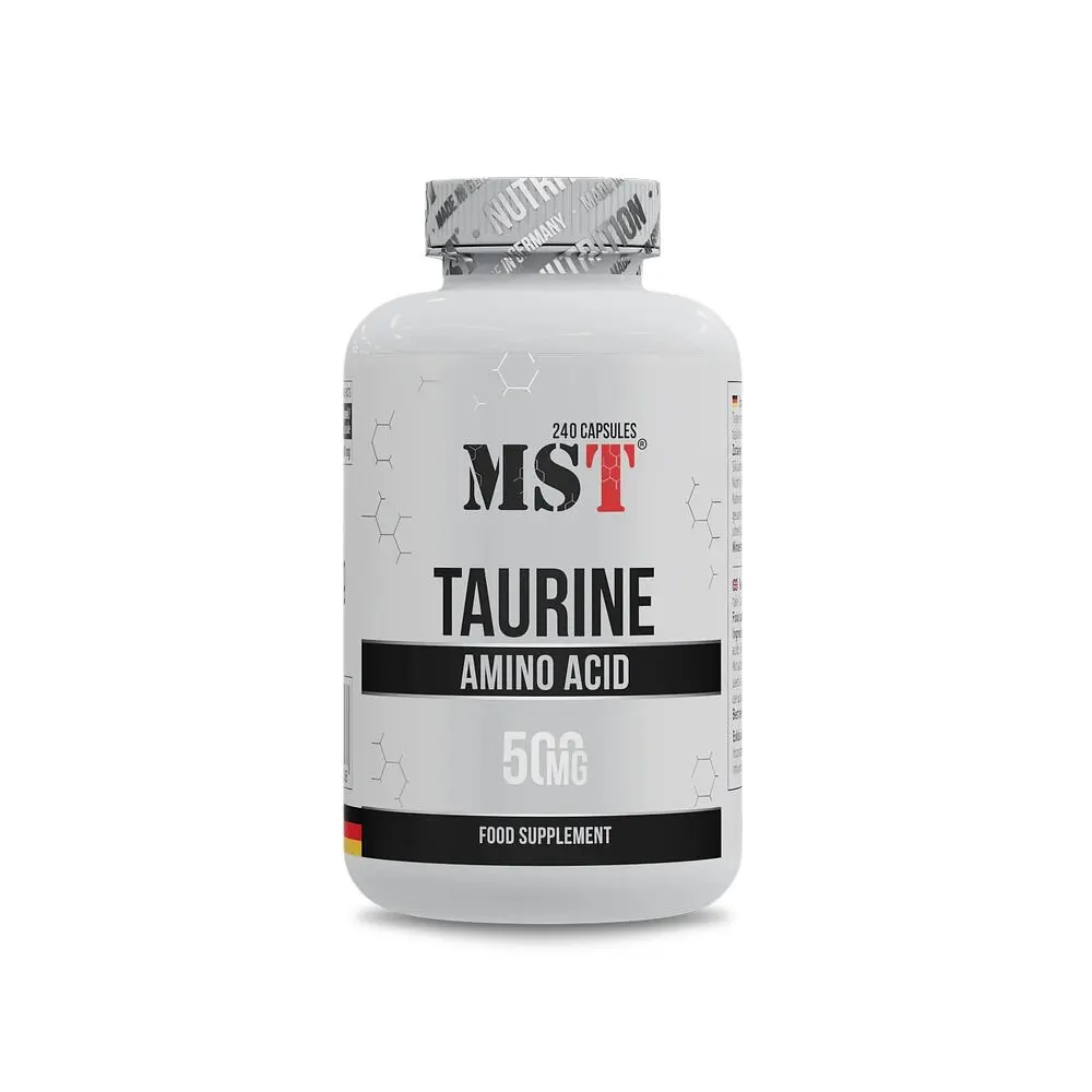 Таурін MST Nutrition Taurine, 240 капсул для підтримки загального здоров'я