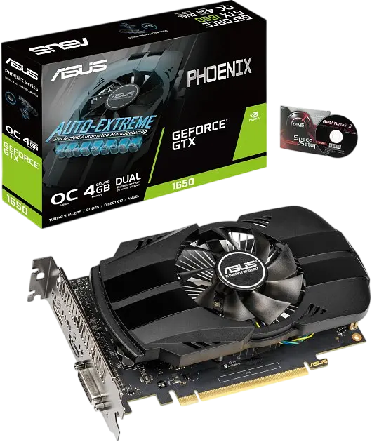 Відеокарта GeForce GTX 1650 4GB Asus Phoenix OC (PH-GTX1650-O4G) Б/В