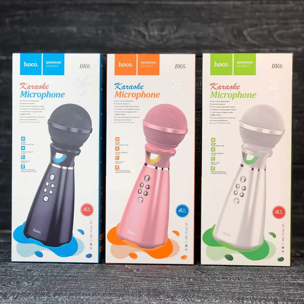 Микрофон-караоке Hoco Bk6 K-Song Karaoke черный - фото 5
